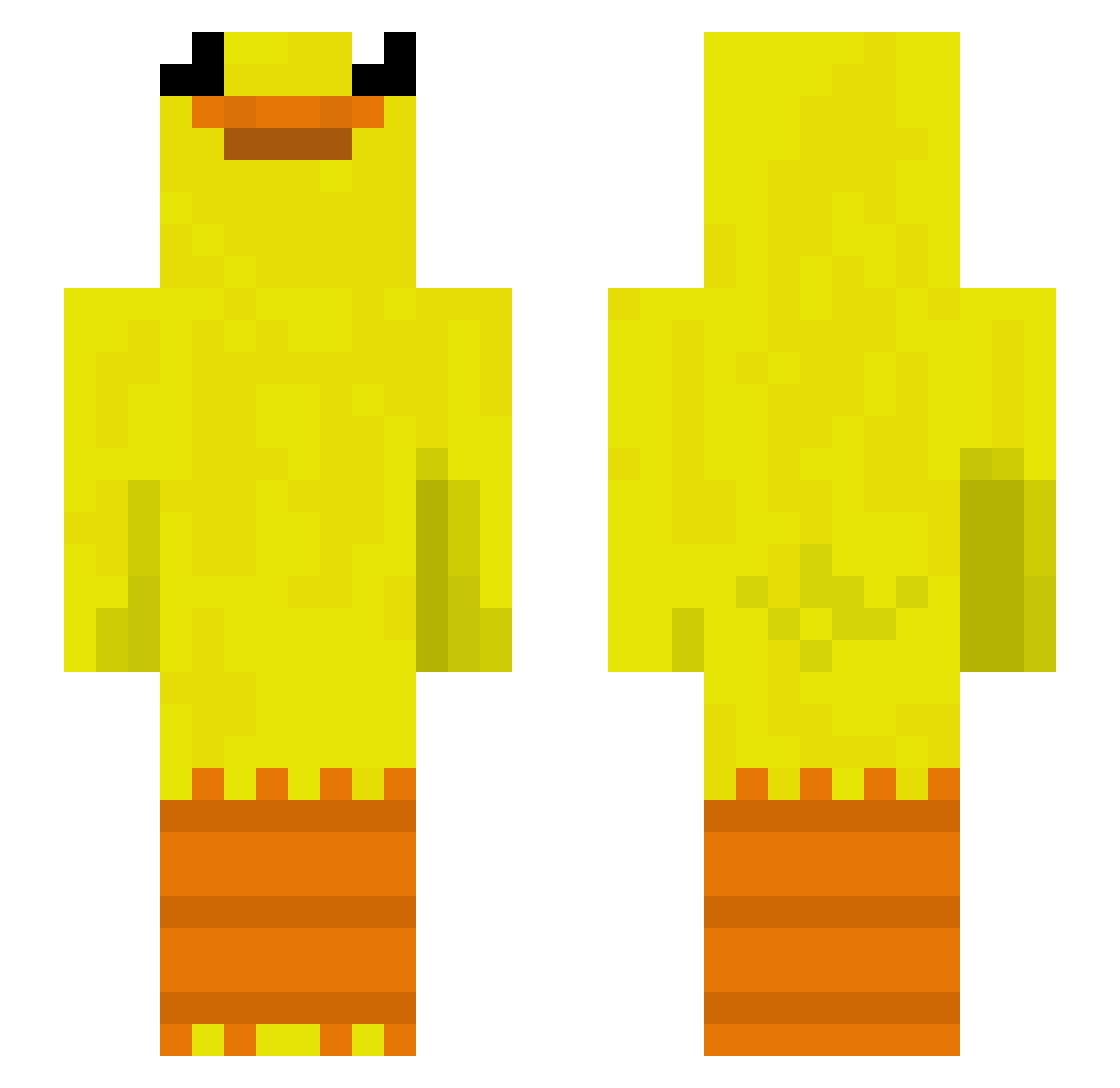 EinfachnurEasy Minecraft skin, front and back view