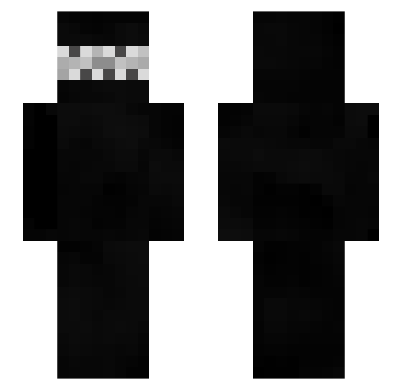 Ziraeth Minecraft skin, front and back view