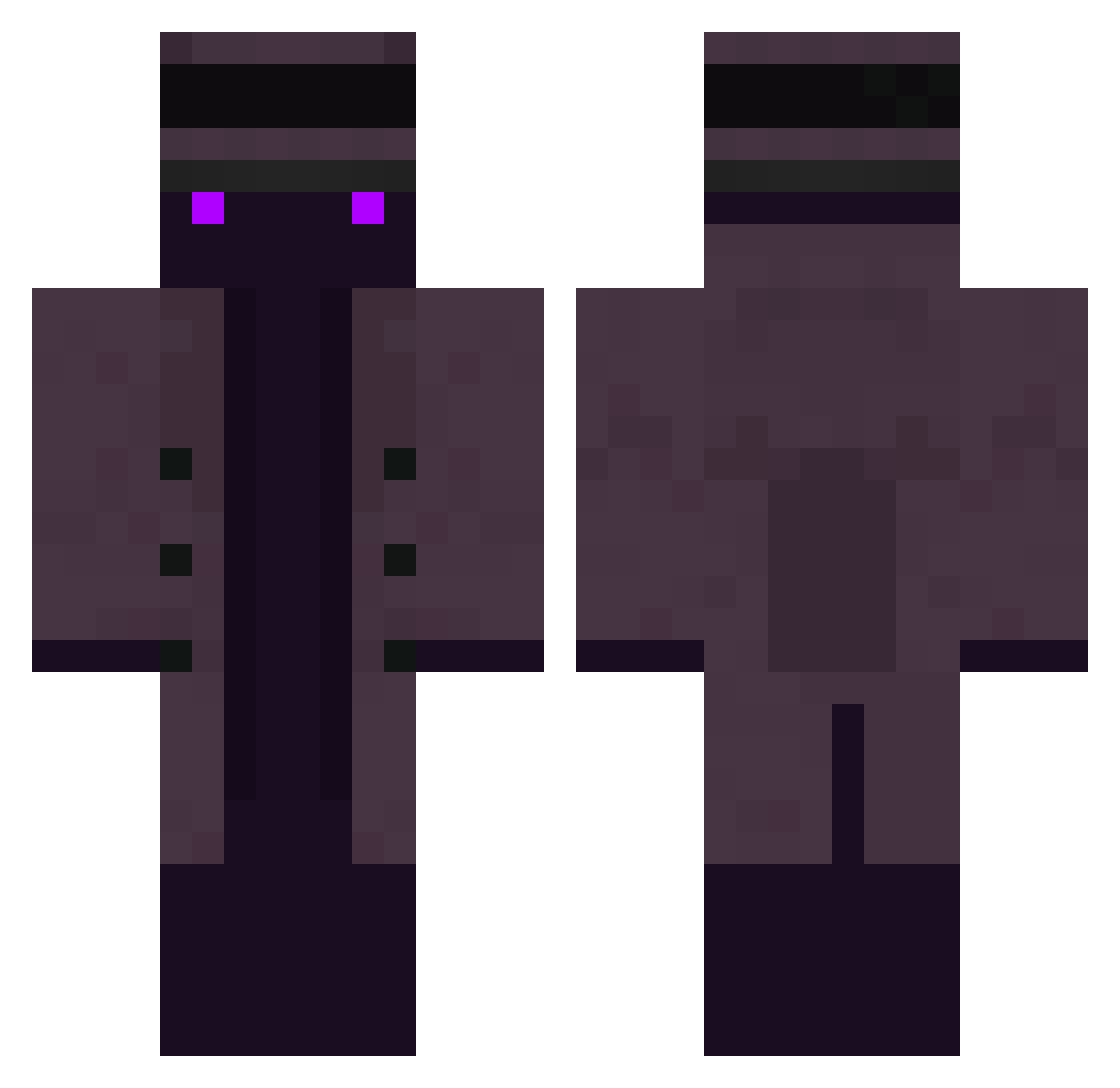 bufufamily Minecraft skin, front and back view