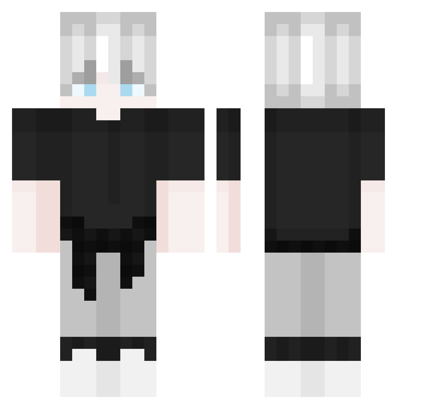 ztrz Minecraft skin, front and back view