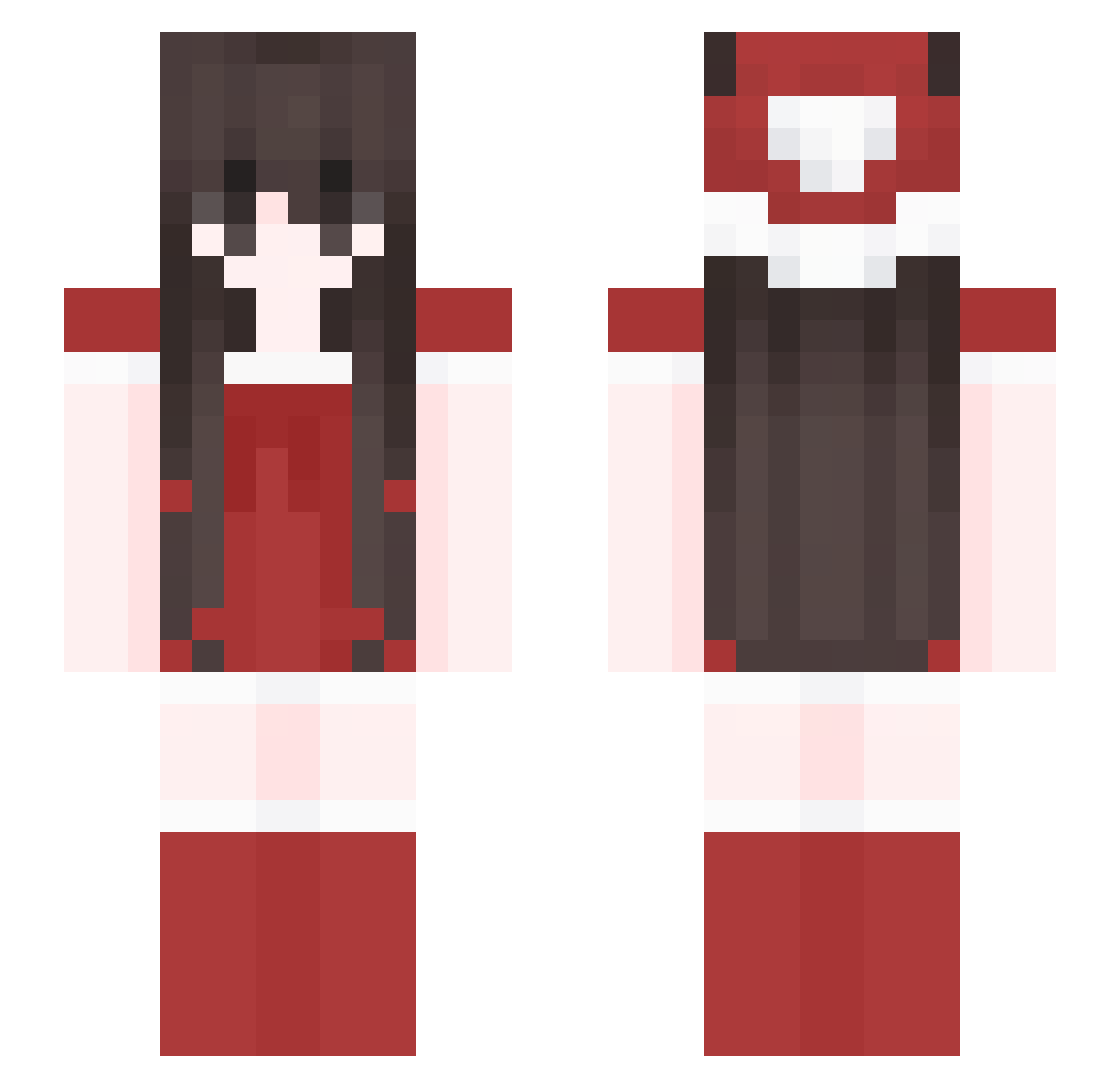 Jenna__1 Minecraft skin, front and back view