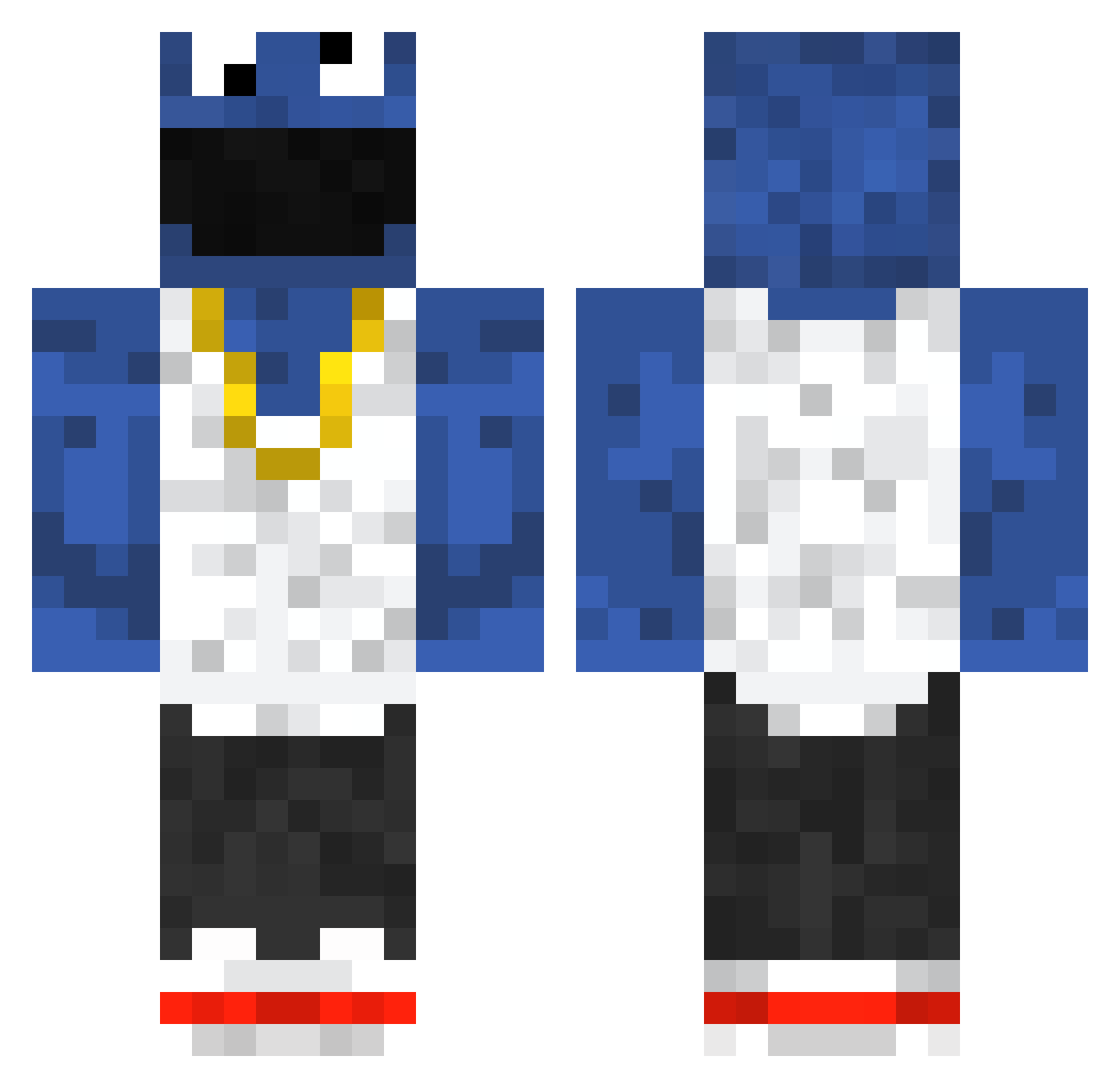 lycopin Minecraft skin, front and back view