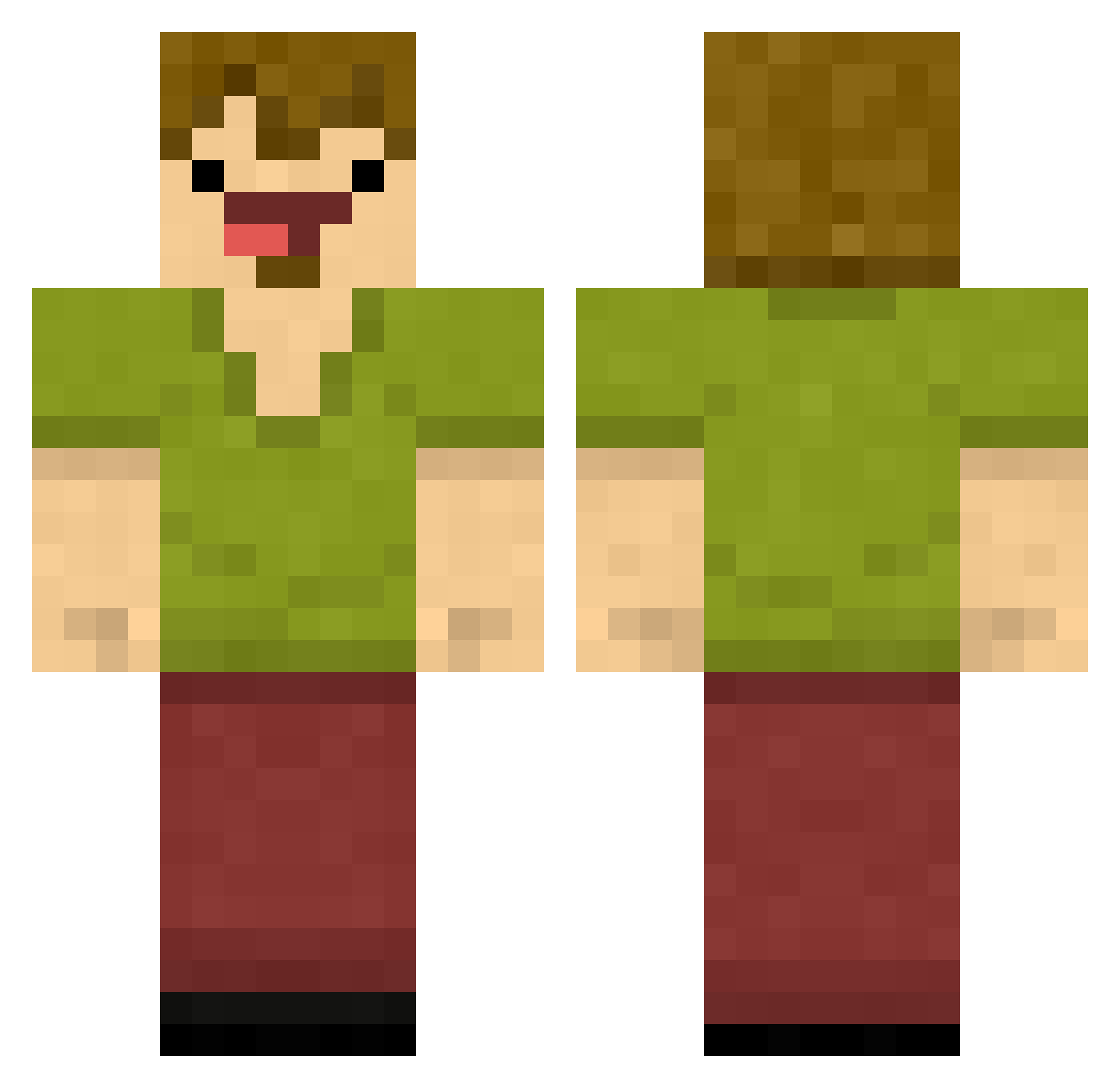 DaniEkzitadoh Minecraft skin, front and back view