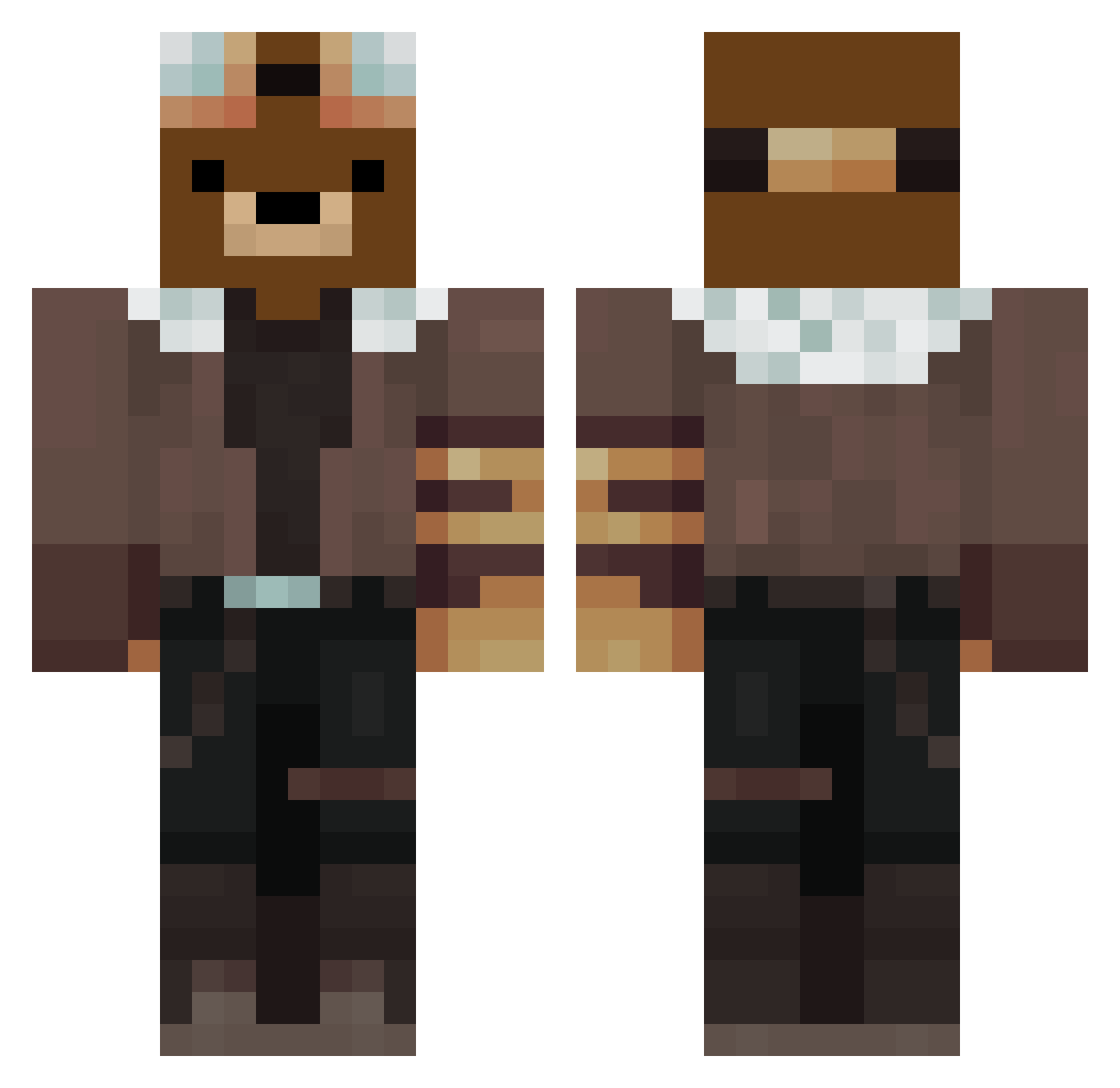TrAnGeL6 Minecraft skin, front and back view