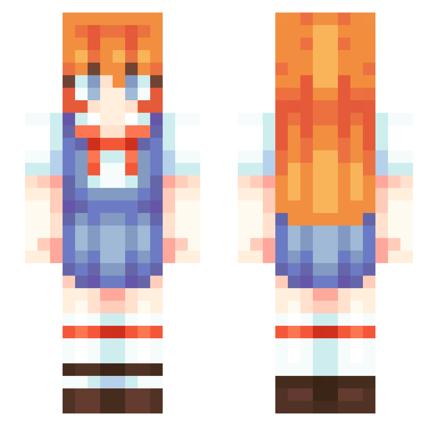 Chensy666 Minecraft skin, front and back view