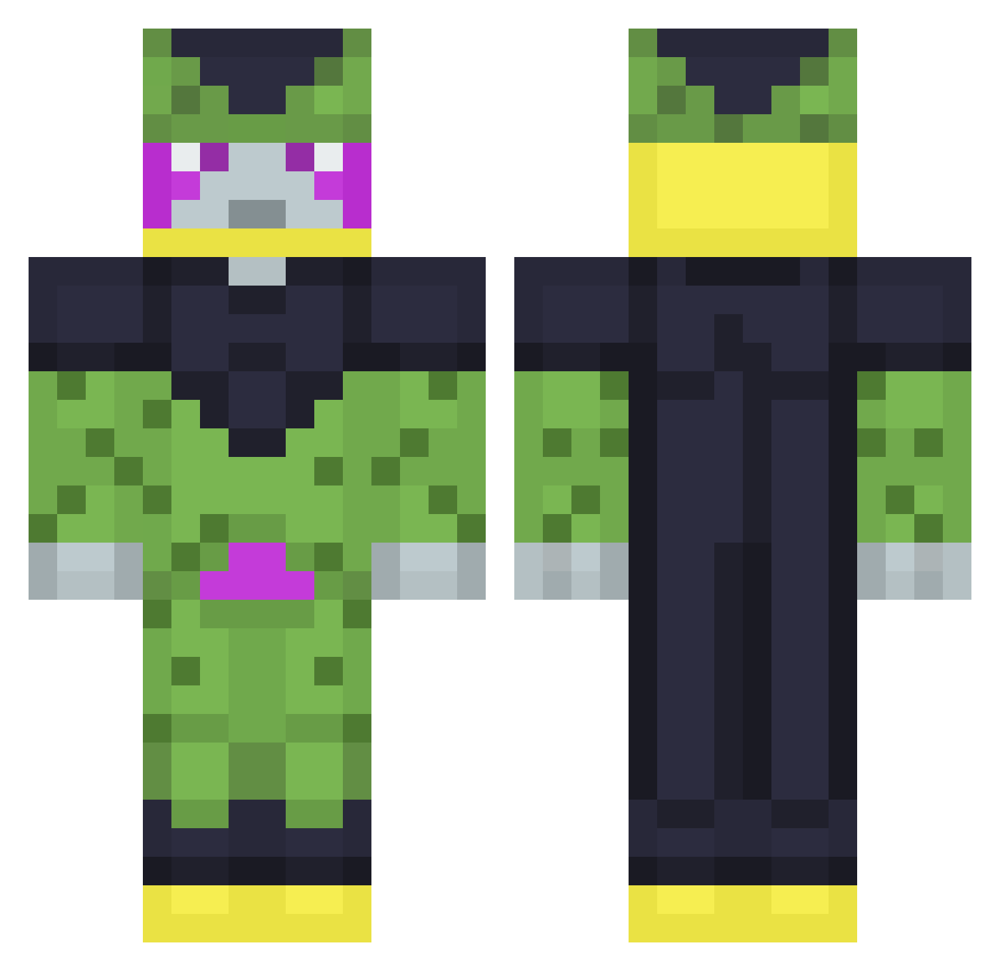 largevince Minecraft skin, front and back view