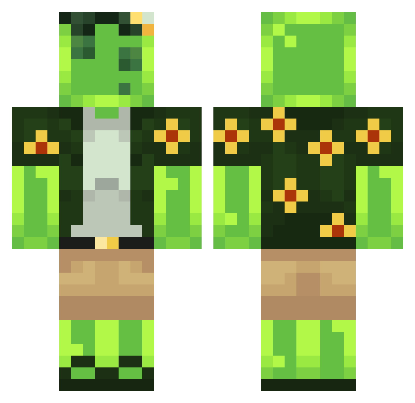 Nicko1914 Minecraft skin, front and back view