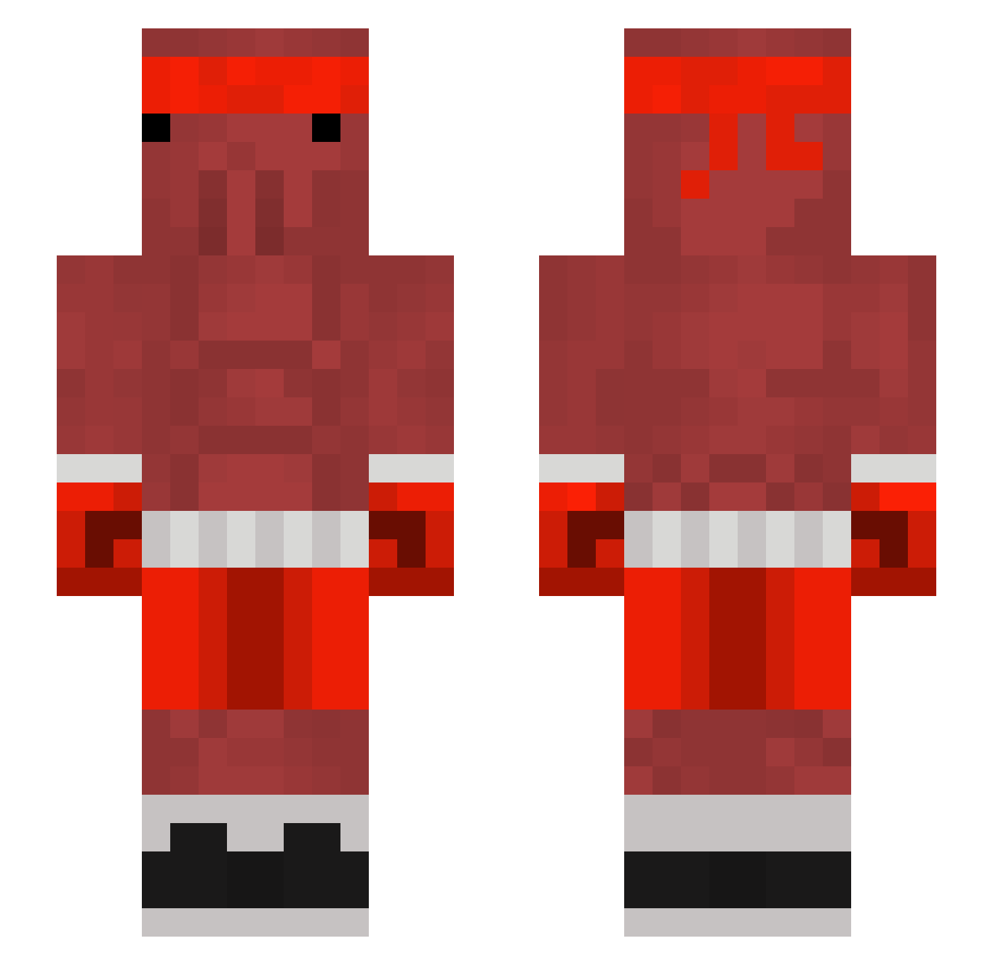 Sivoz Minecraft skin, front and back view
