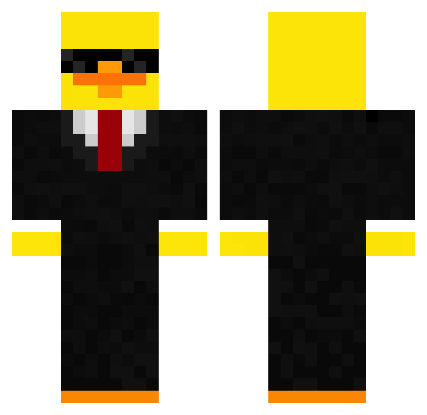 VoidEclipseZ Minecraft skin, front and back view