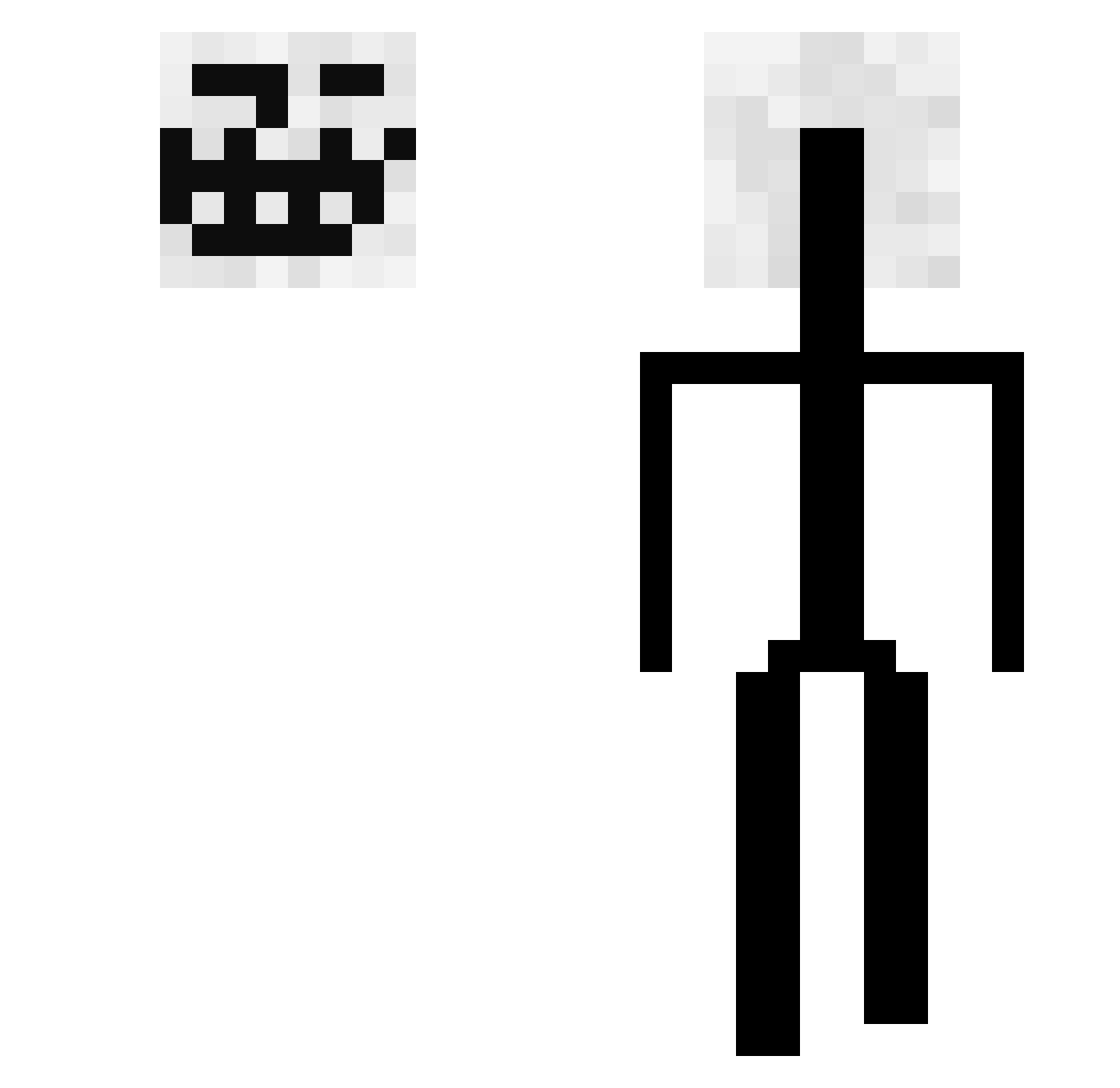 Bl00p__ Minecraft skin, front and back view