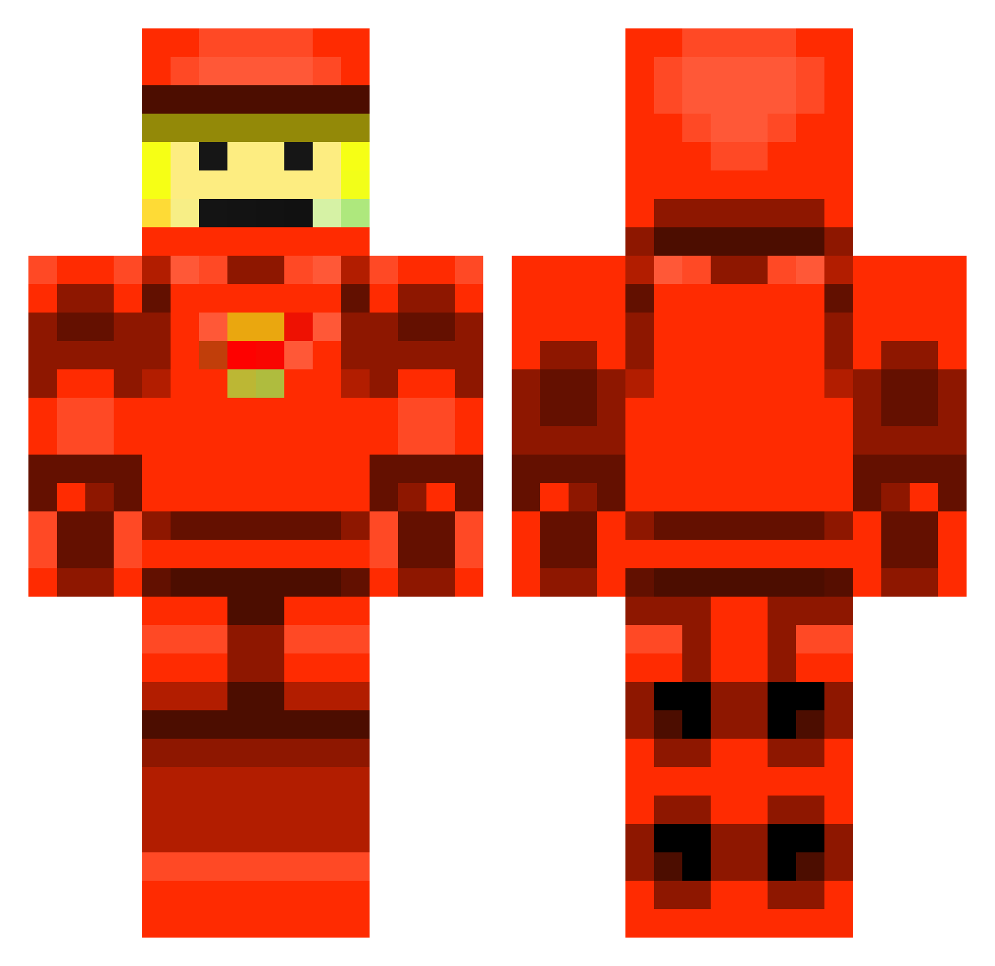 shadowstalker Minecraft skin, front and back view