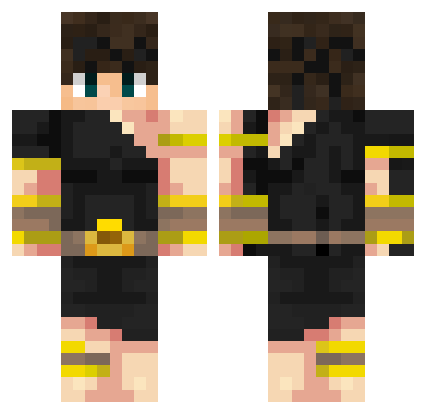 SrStarckG Minecraft skin, front and back view