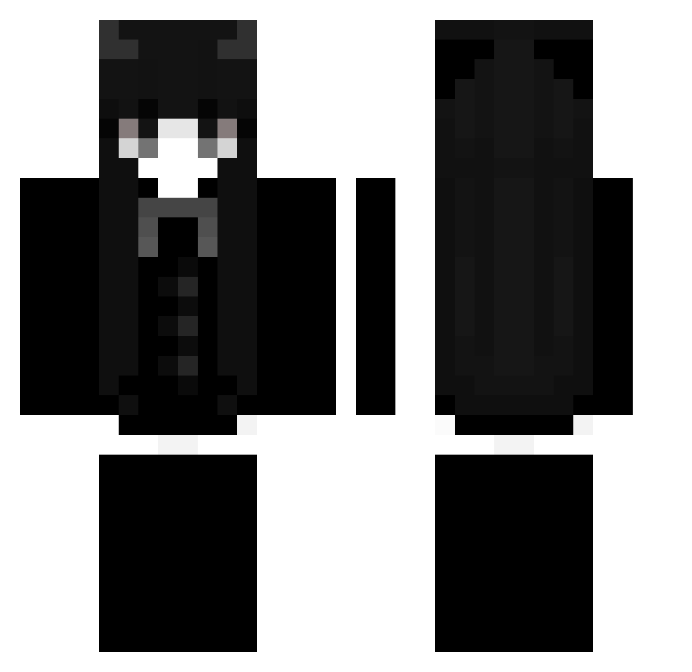 xCursed_Warx Minecraft skin, front and back view