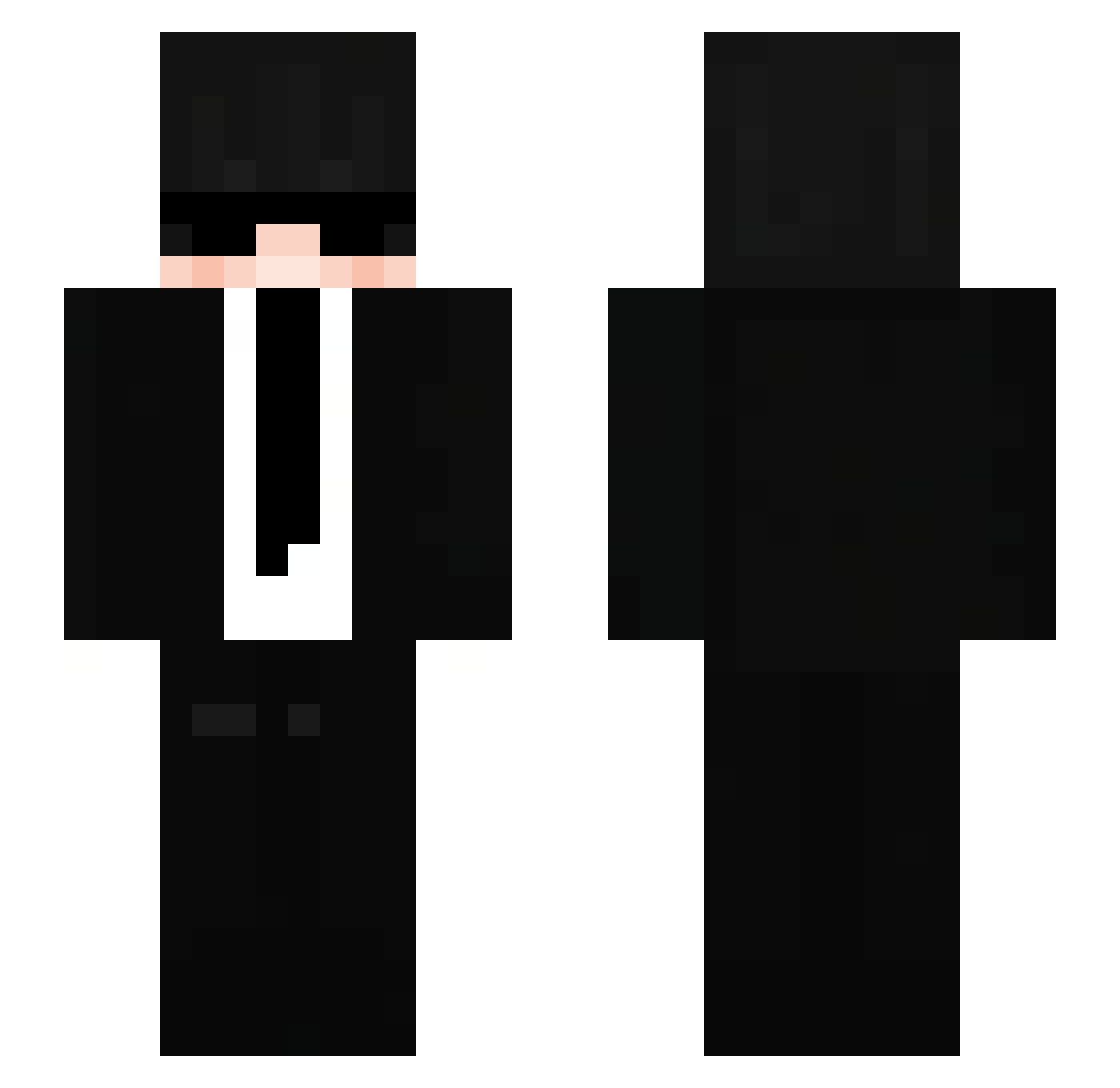 Pandora1410 Minecraft skin, front and back view