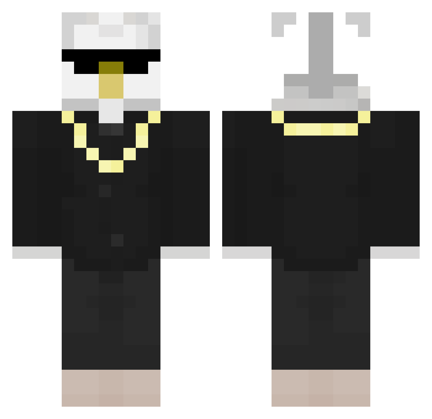 Werwinner Minecraft skin, front and back view