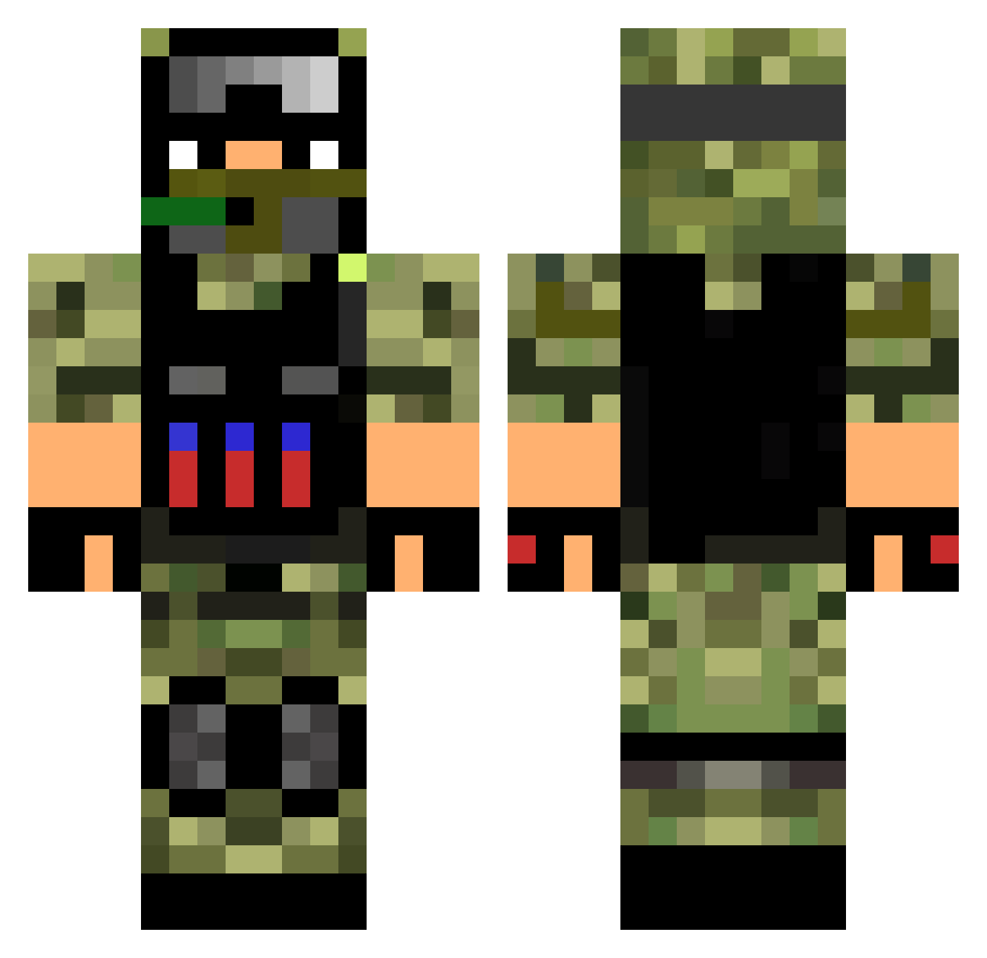 yyuta1226 Minecraft skin, front and back view