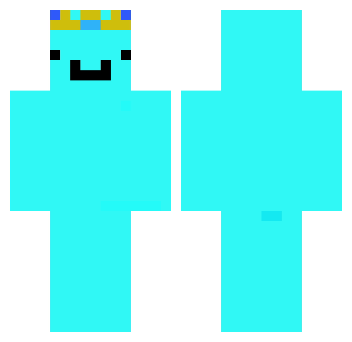 VentureCptl Minecraft skin, front and back view