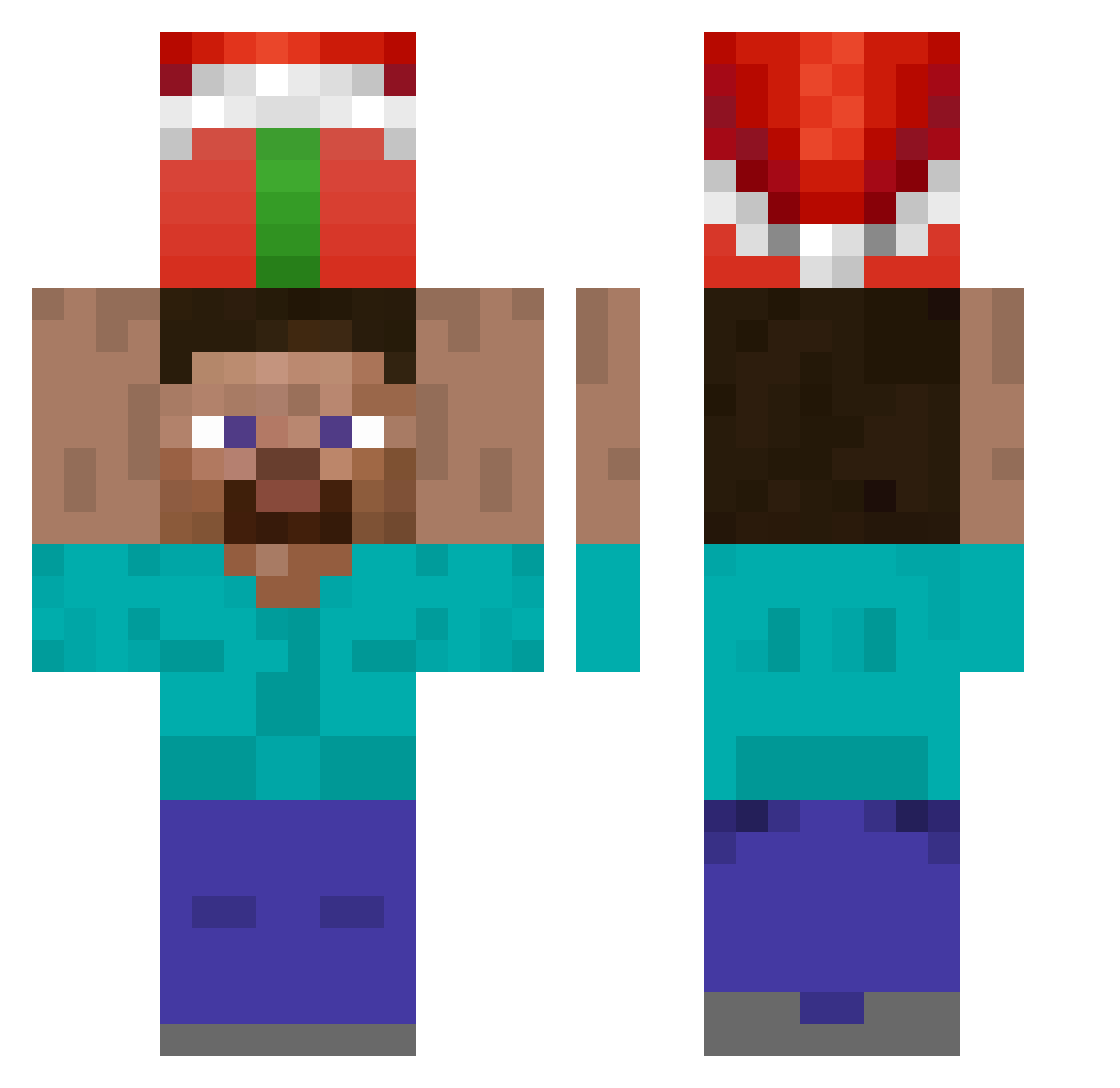szym0on Minecraft skin, front and back view