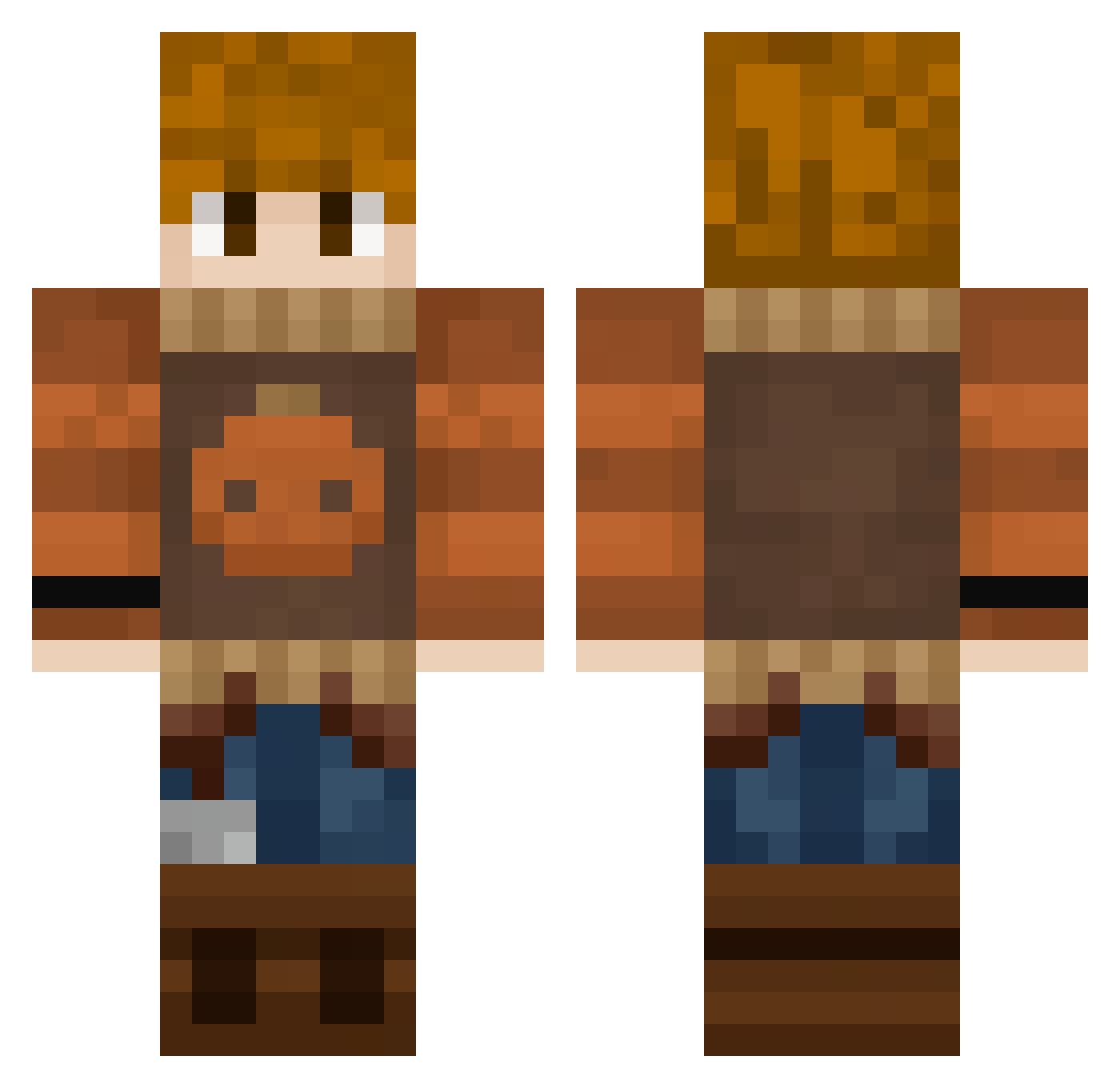 epter Minecraft skin, front and back view