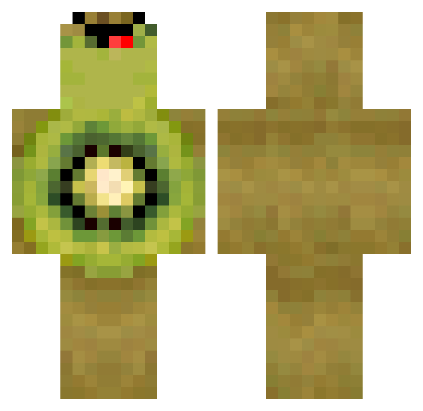 kiarkk Minecraft skin, front and back view