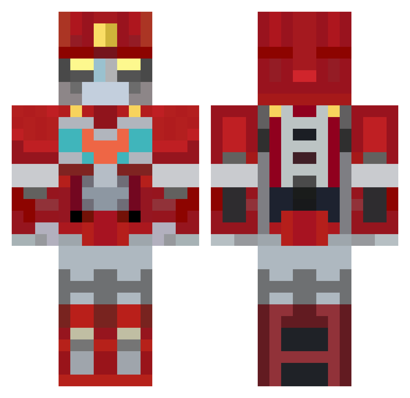 SolidSTRIKKER Minecraft skin, front and back view