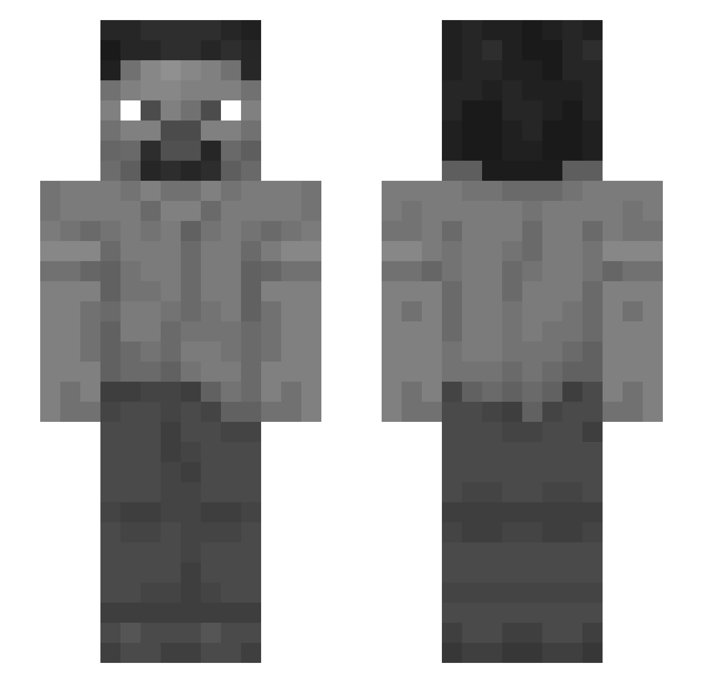 qeachy Minecraft skin, front and back view