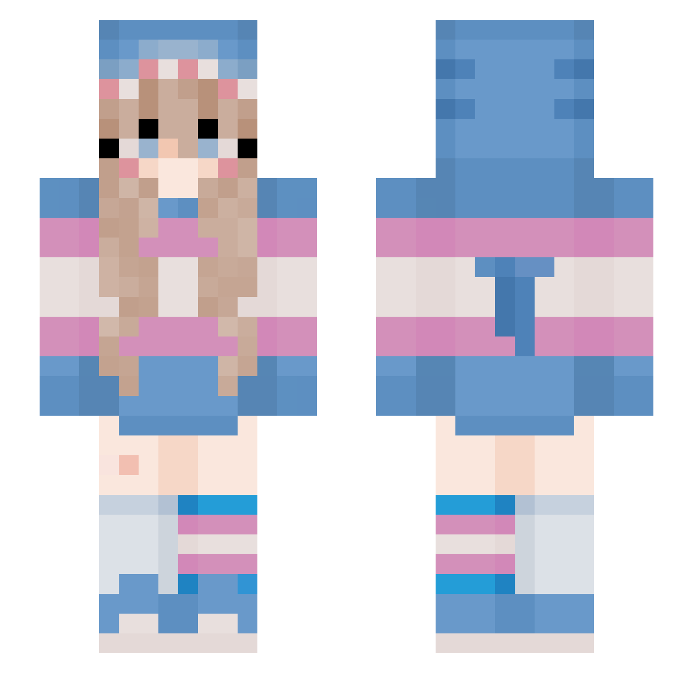 Lenah___ Minecraft skin, front and back view