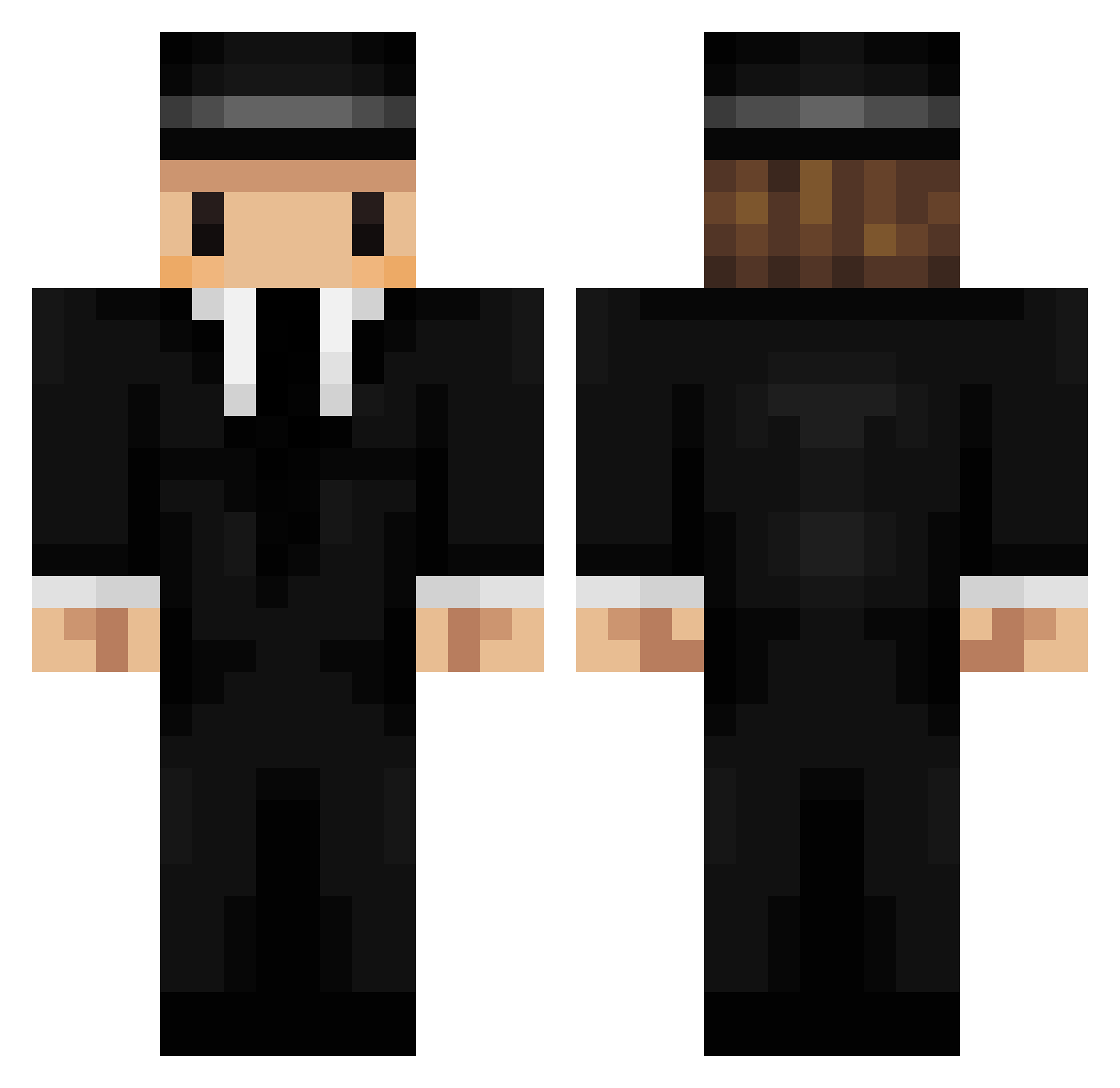 Bymi Minecraft skin, front and back view