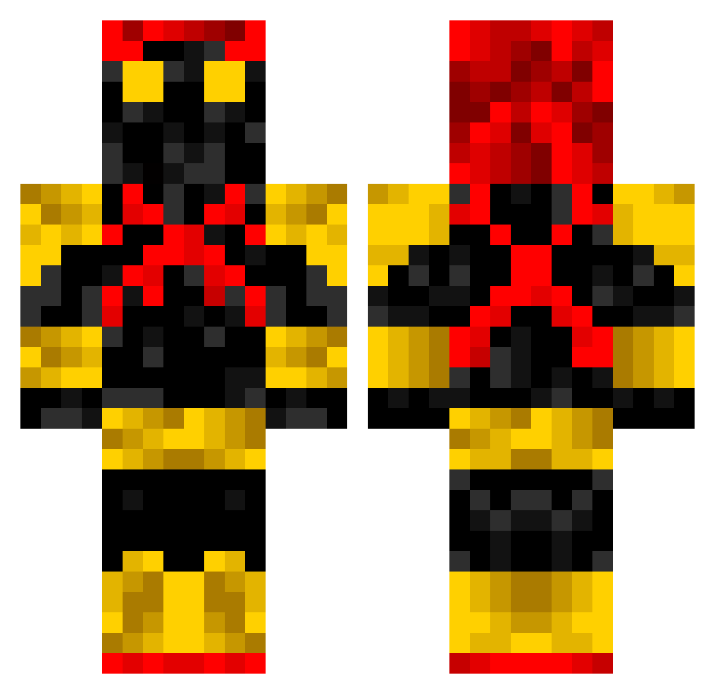 SquashedPeanut92 Minecraft skin, front and back view