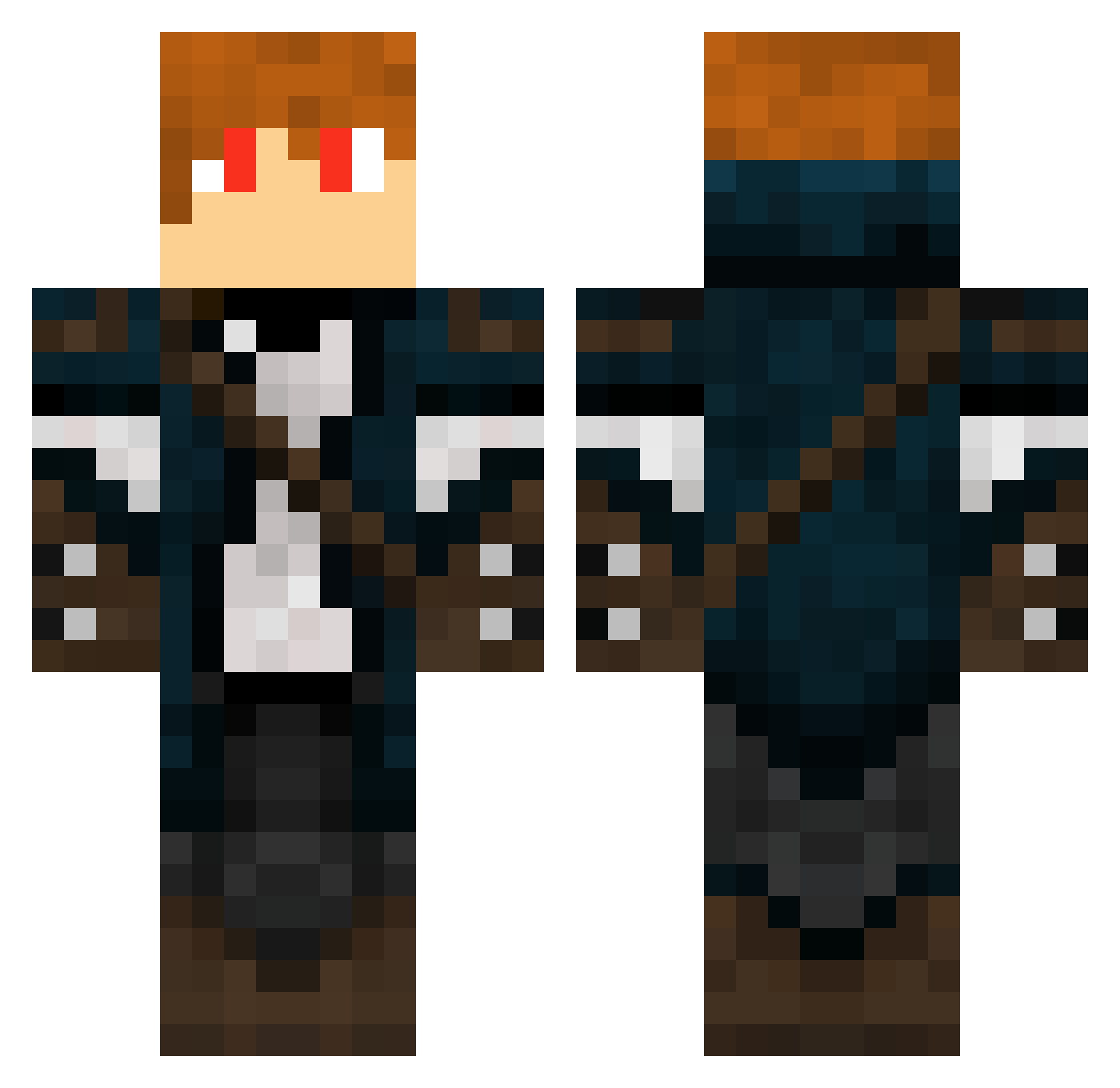 SpiritDucky Minecraft skin, front and back view