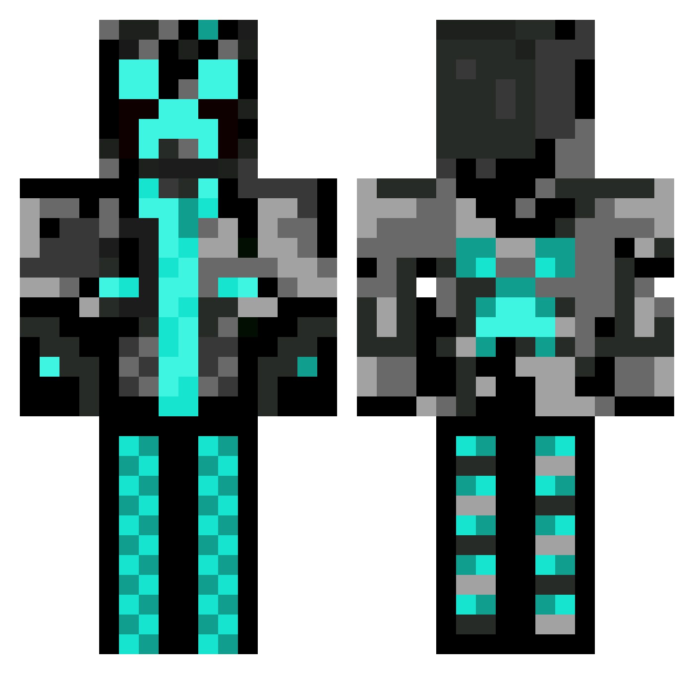 Shroommuncha51 Minecraft skin, front and back view