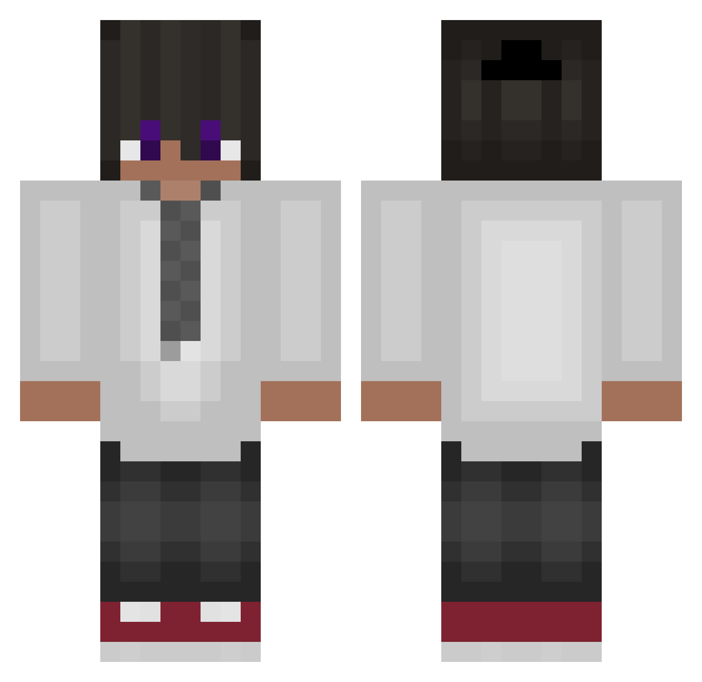 ProofeTurms Minecraft skin, front and back view