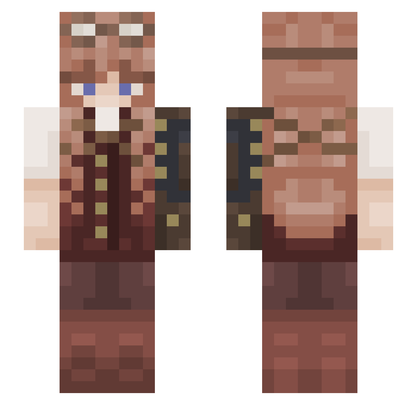Summ3rBlu3s Minecraft skin, front and back view