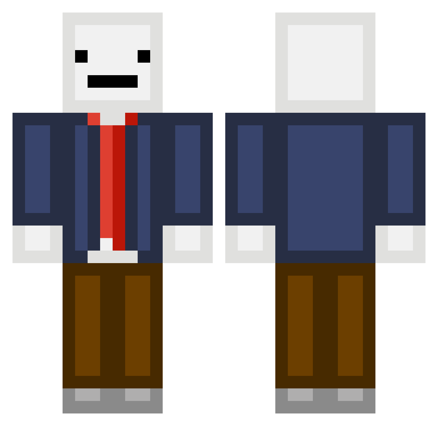 JFK_1981 Minecraft skin, front and back view