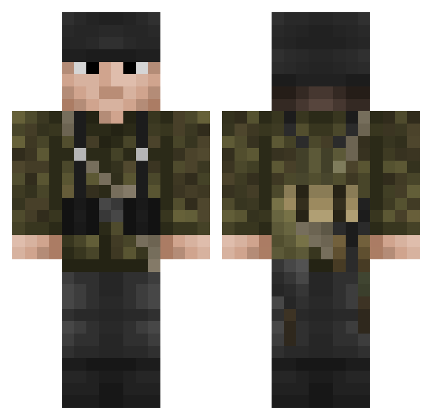 heuhaufen2 Minecraft skin, front and back view