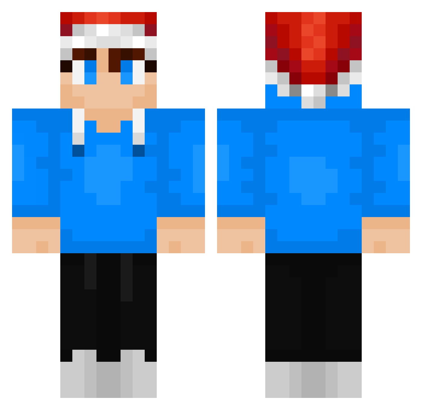 Vieel Minecraft skin, front and back view
