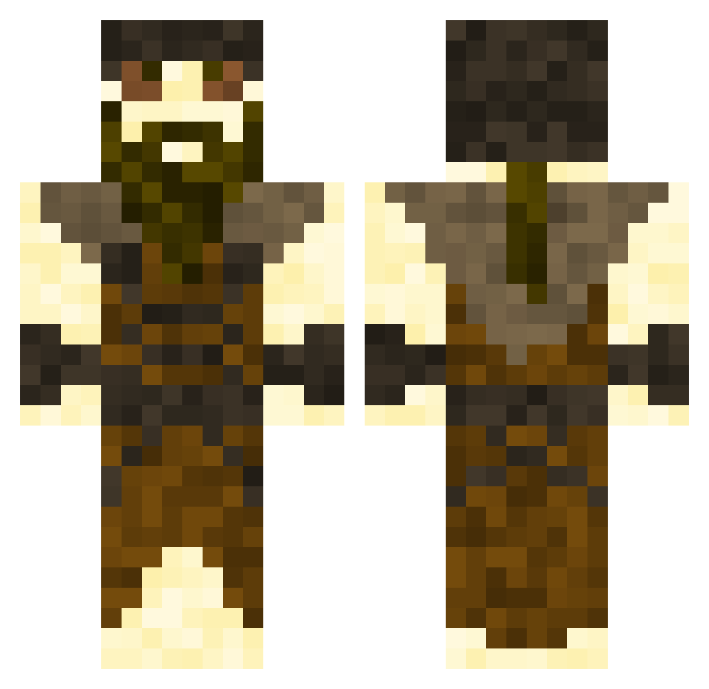 QuanHenny Minecraft skin, front and back view