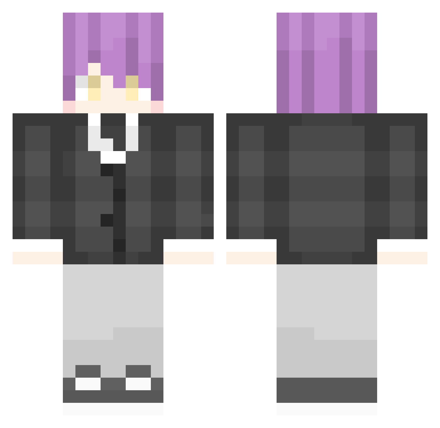 XansZ Minecraft skin, front and back view