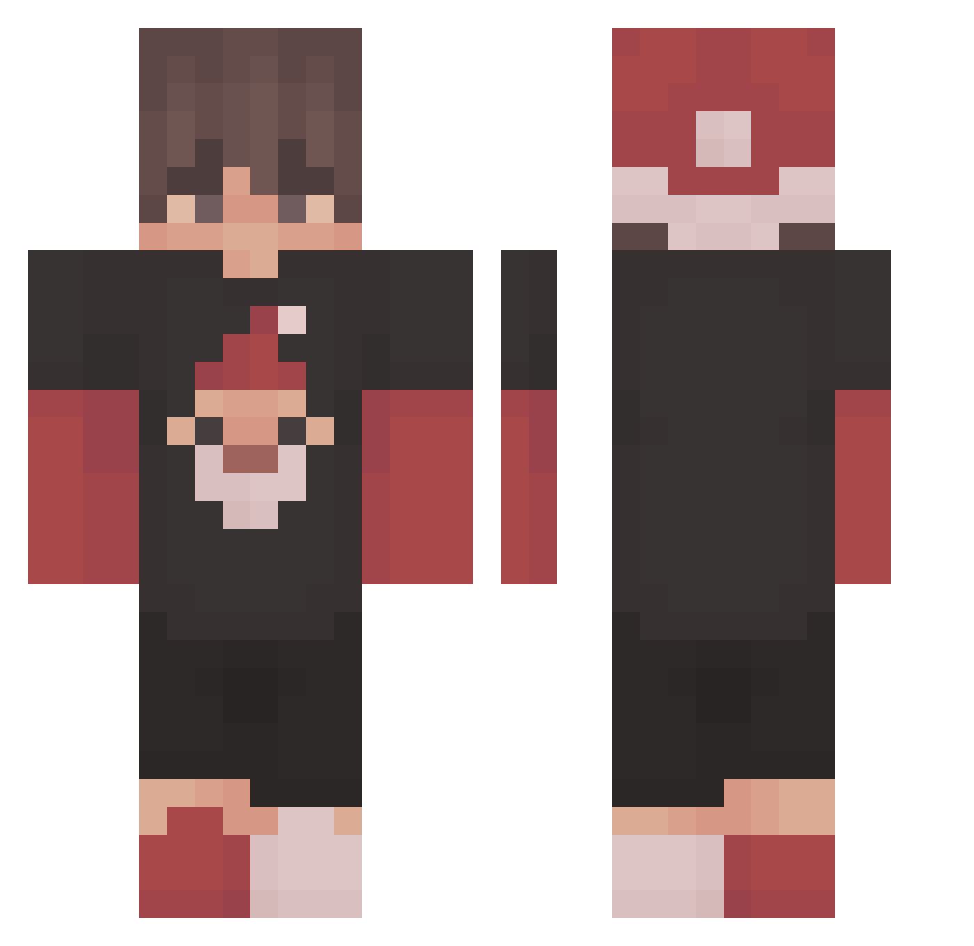 BumBum69420bum Minecraft skin, front and back view