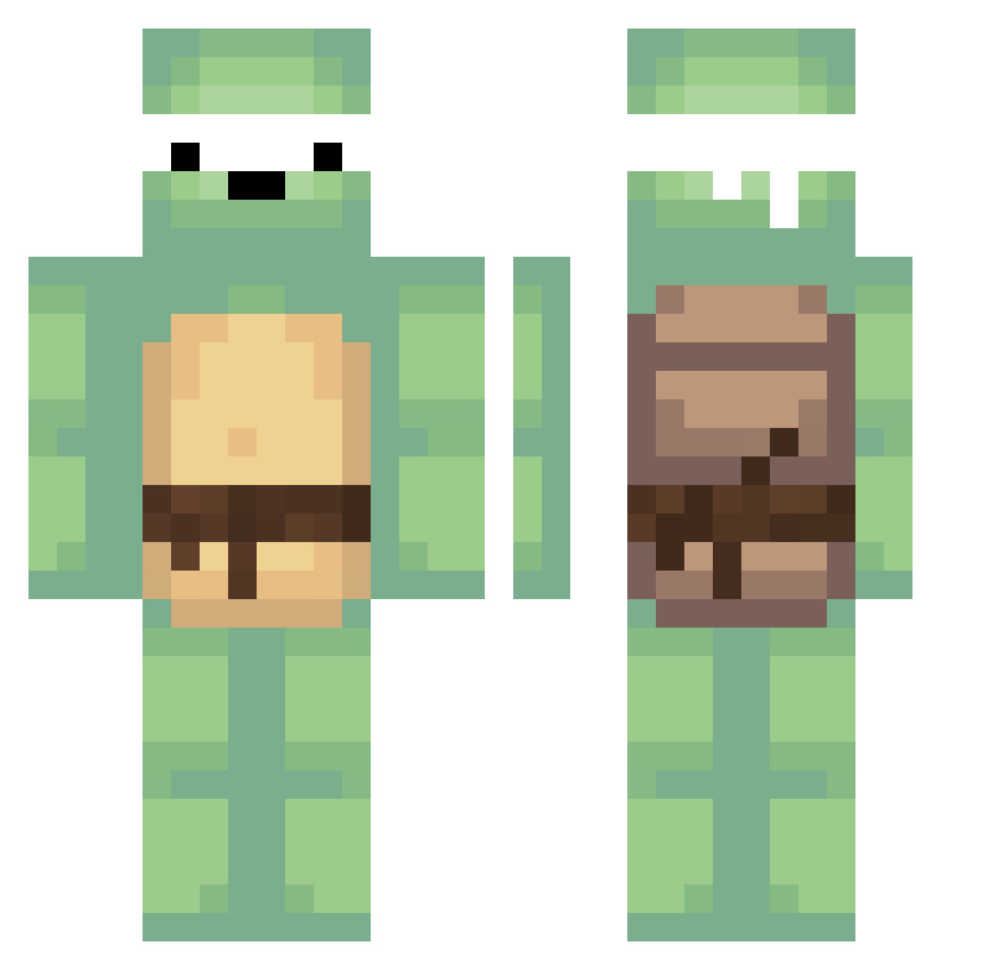SAMIXfps Minecraft skin, front and back view