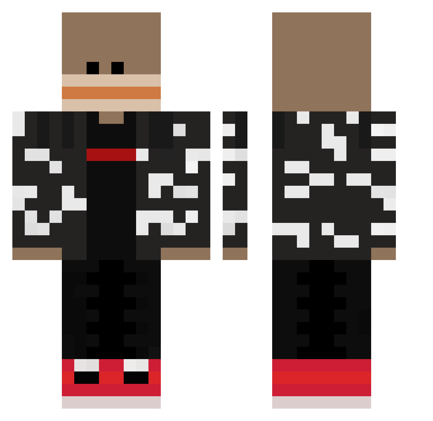 Drift87 Minecraft skin, front and back view