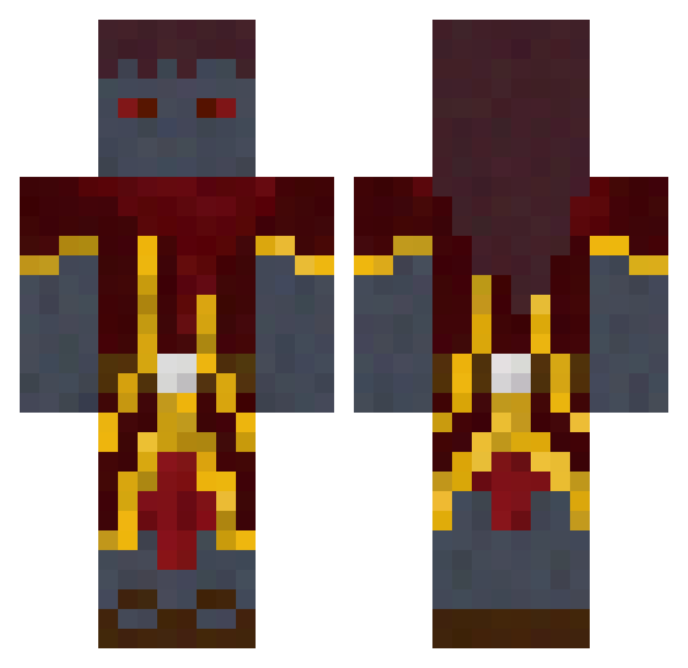Sthozdir Minecraft skin, front and back view