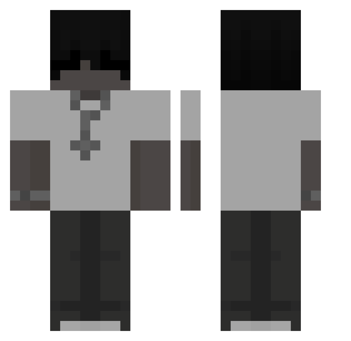 _zvhc Minecraft skin, front and back view