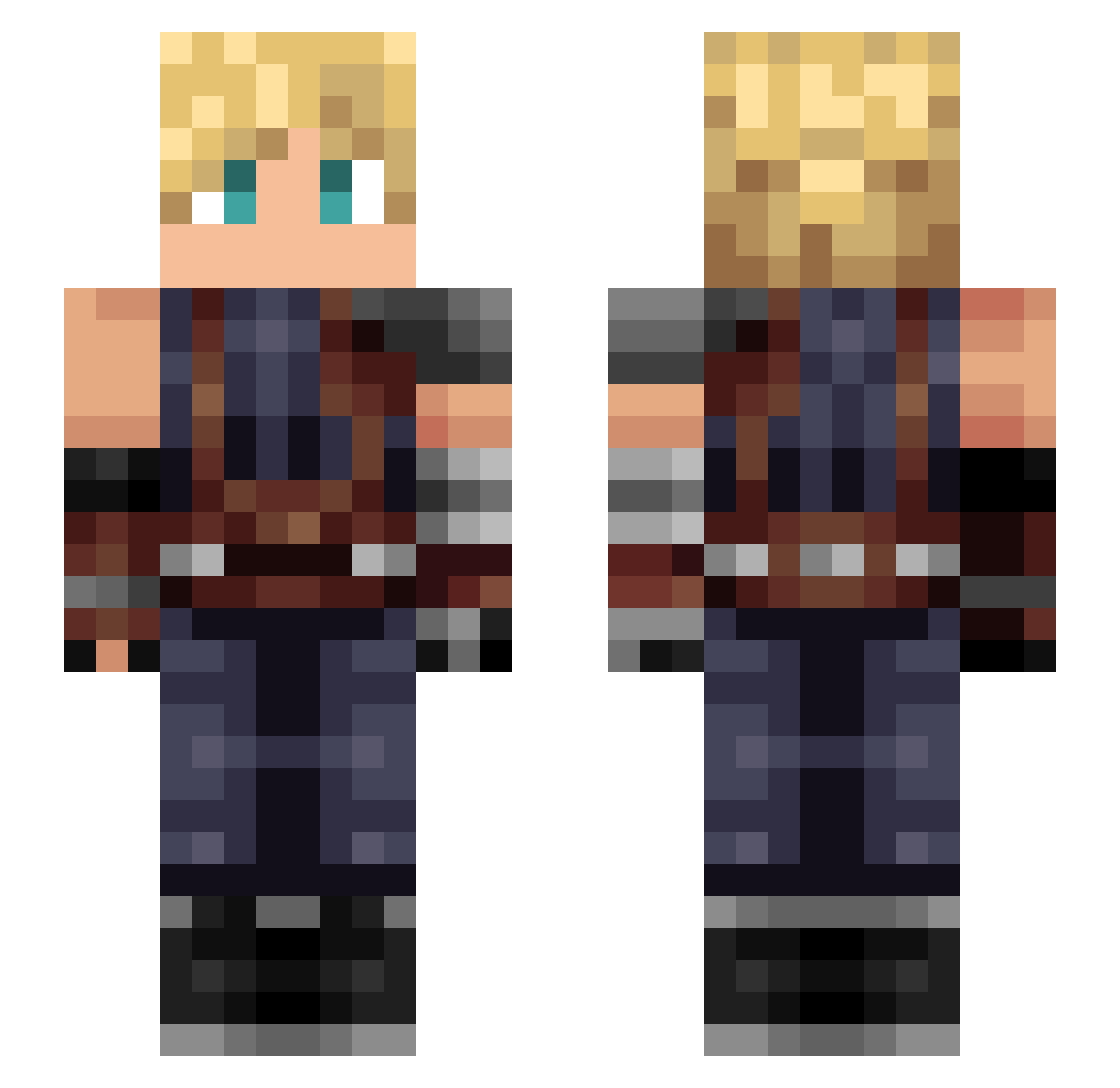 HaiPan Minecraft skin, front and back view
