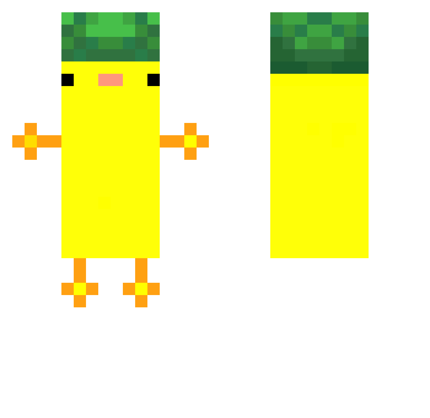 kopoogy Minecraft skin, front and back view