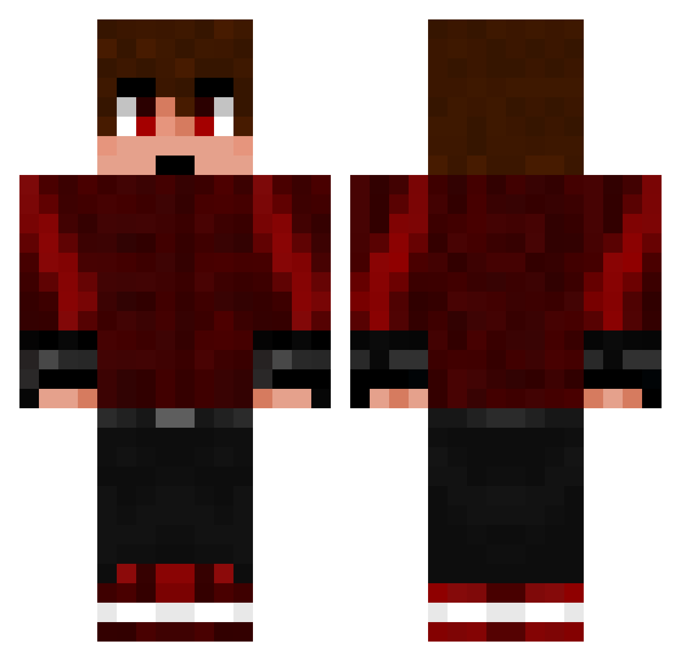 SHUTDOWNst600c Minecraft skin, front and back view