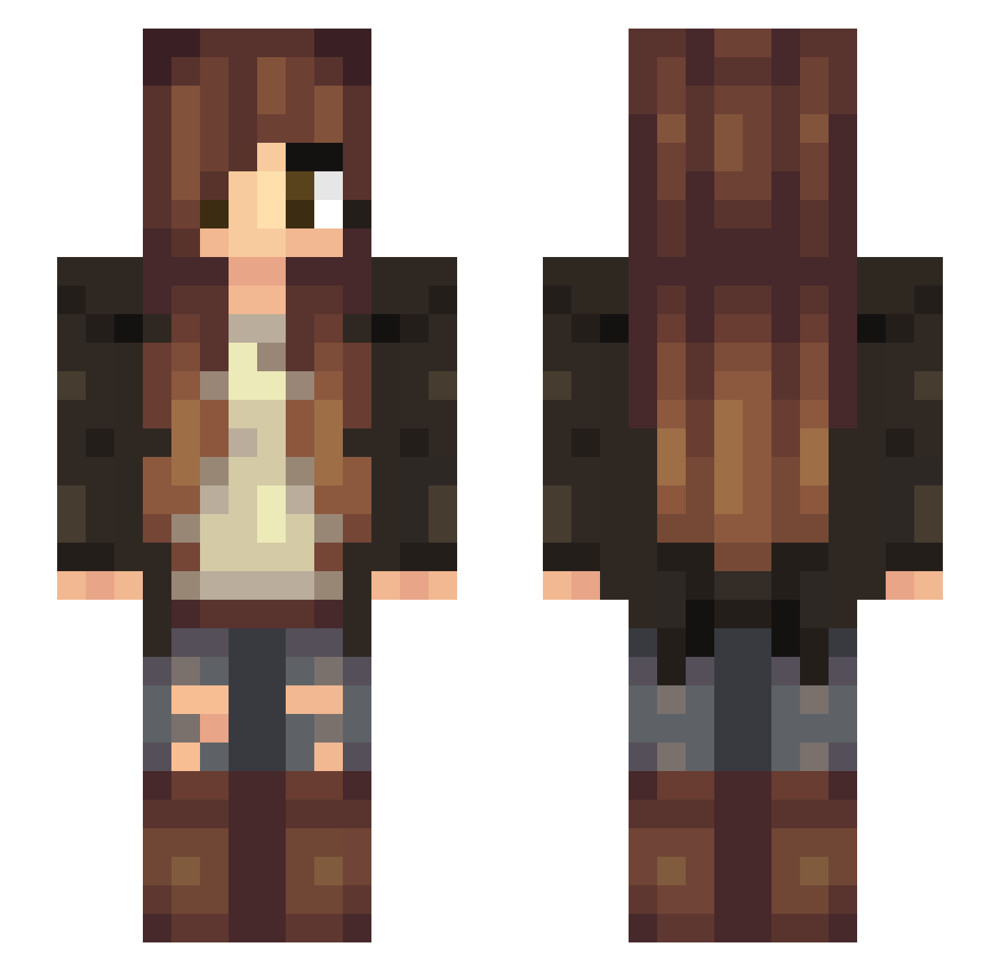 brittney Minecraft skin, front and back view