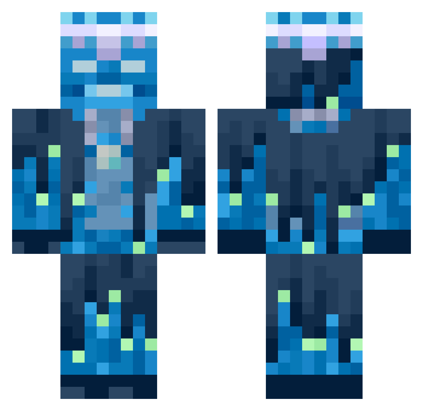 Zuraw2014 Minecraft skin, front and back view