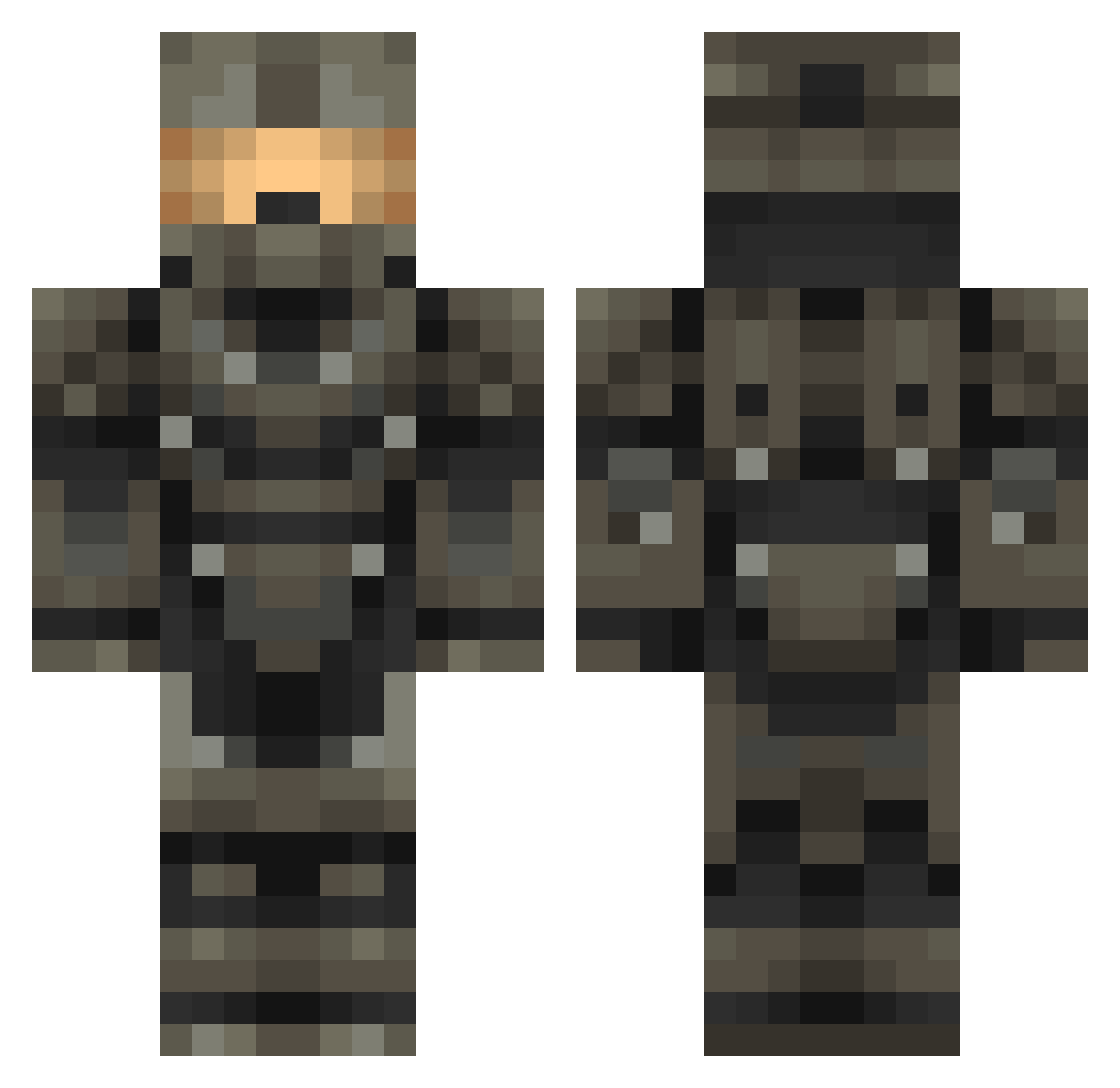XxRed_RavenXx Minecraft skin, front and back view