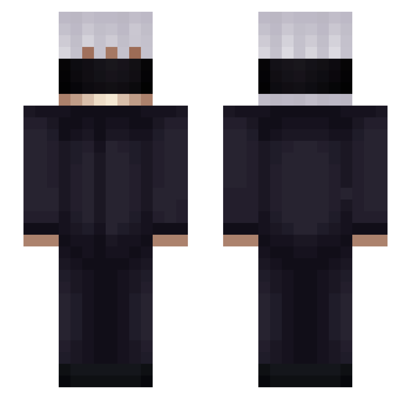 WerFag Minecraft skin, front and back view
